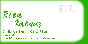 rita kalauz business card